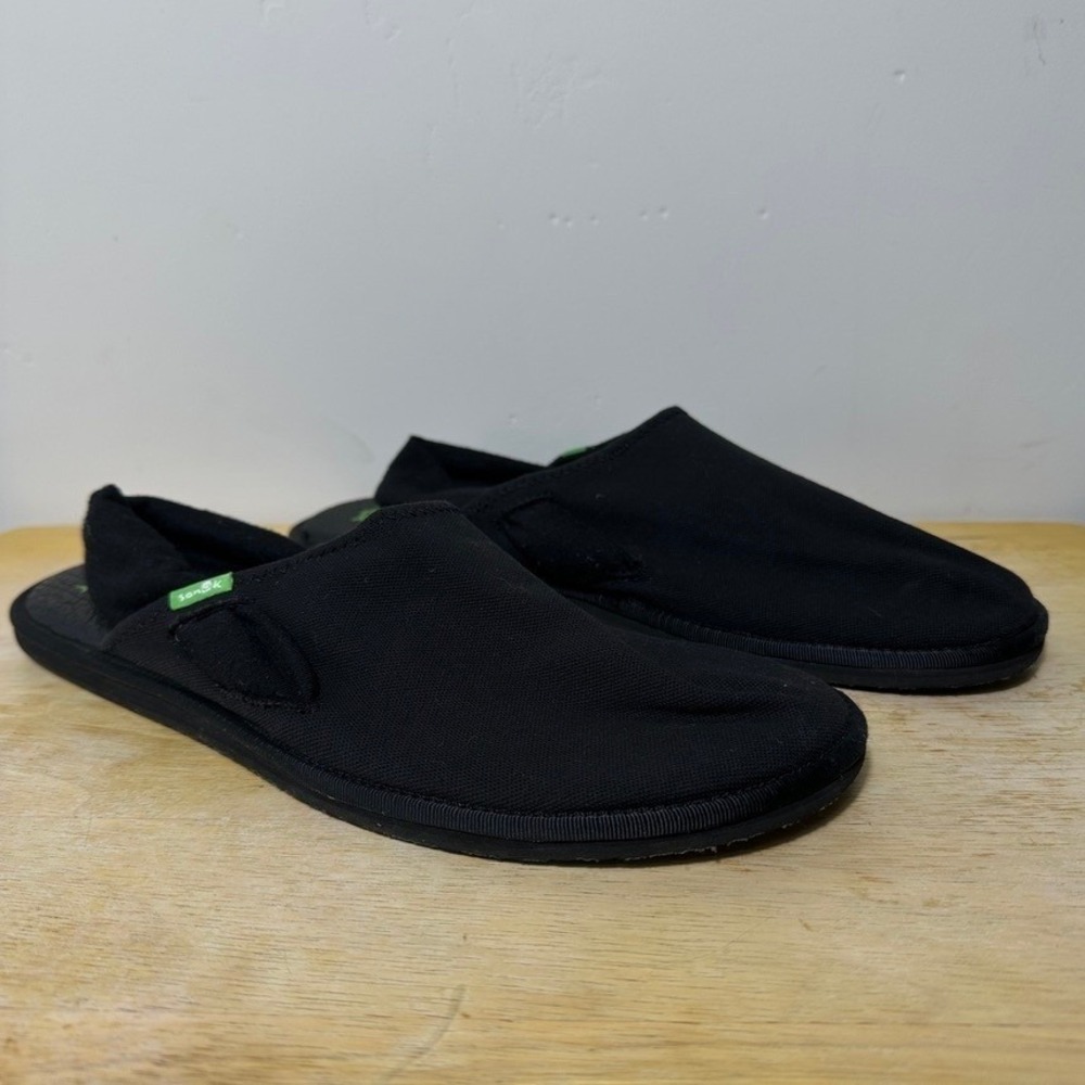 Sanuk Yoga Sling Cruz Women's Size 10 Black‎ Flats Casual Shoes 1097575